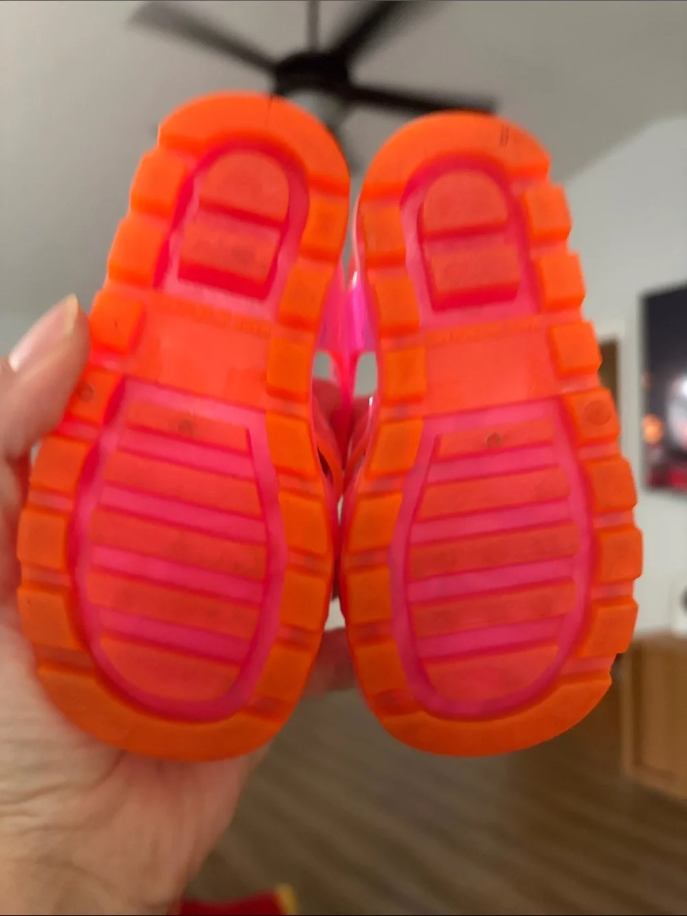Sophia Webster Kids Orange and Pink Butterfly Jelly Sandals